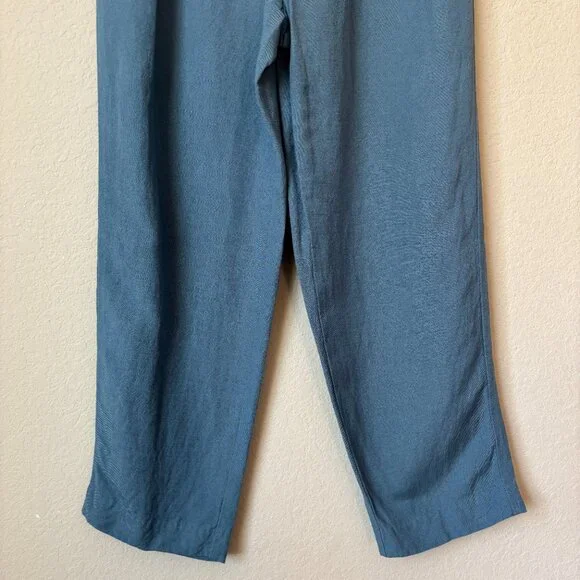 Madewell The Linen-Blend Tailored Tapered Pant in Ocean - Picture 5 of 11